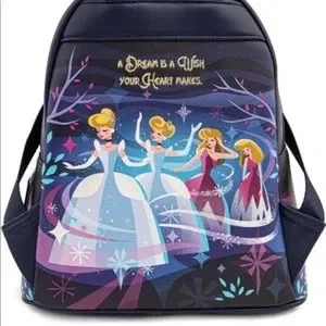 Disney Loungefly Mini Backpack Cinderella Castle Series Carriage BRAND NEW w tag Loungefly Disney Cinderella Night Castle Mini Back Pack  main image 3